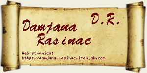 Damjana Rasinac vizit kartica